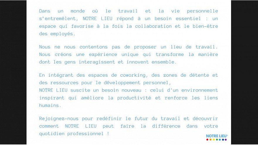 Notre Lieu, un autre lieu